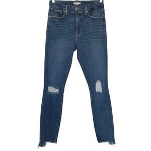 GOOD AMERICAN Good Legs High Waist Side Step Crop Skinny Jeans Size 12/31